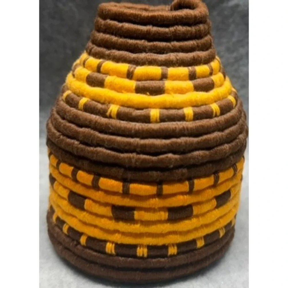 Vintage Tohono O'odham Coiled Olla Baskets Circa 1920 Native American Set of 2